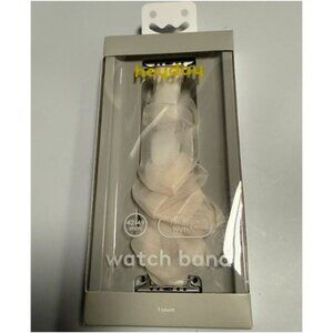Heyday Apple Watch Scrunchie Band 42/44/45mm Sheer White